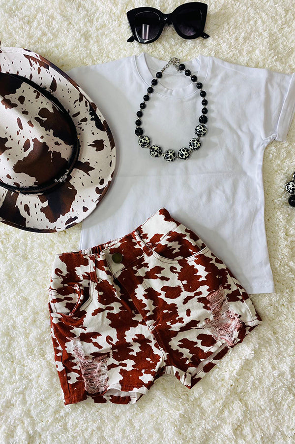 DLH2500 White color short sleeve cotton girls tops A7S9