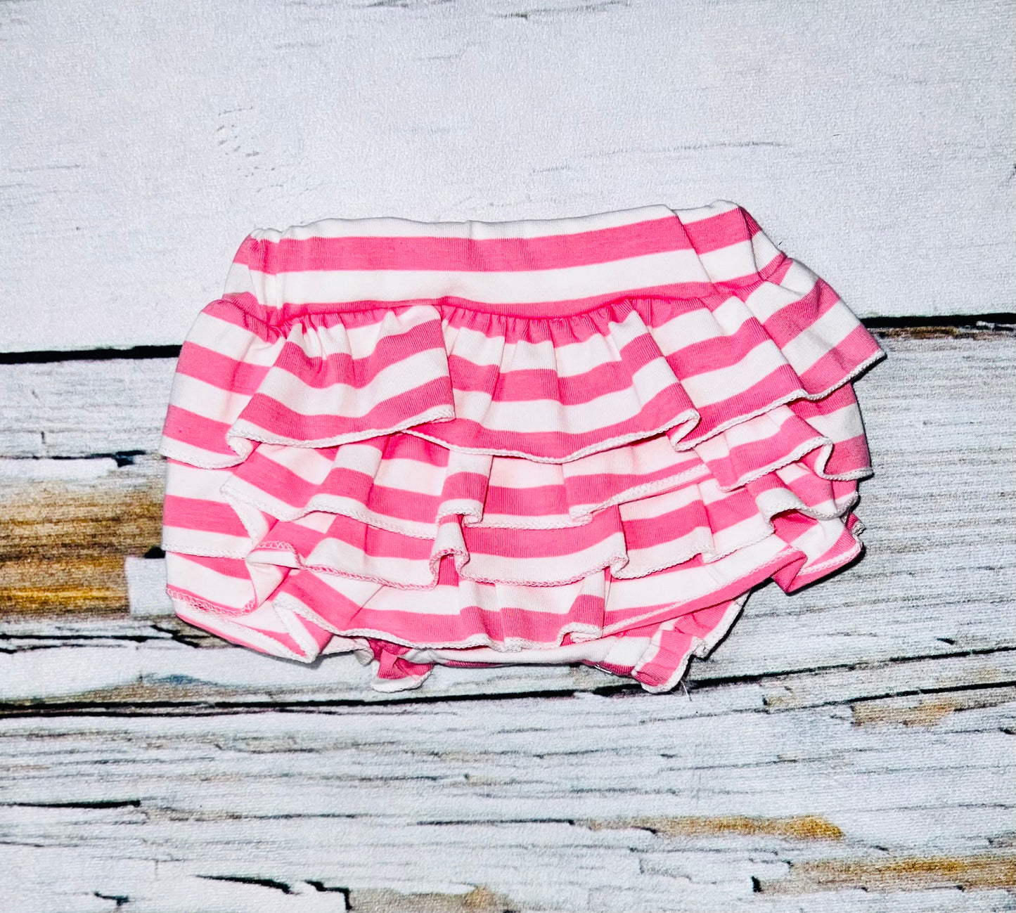 Pink & blue floral stripped baby bloomer set DLH1215-23