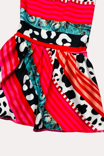 11585MZ "A LITTLE COUNTRY, A LITTLE HOOD" bright pink girls set