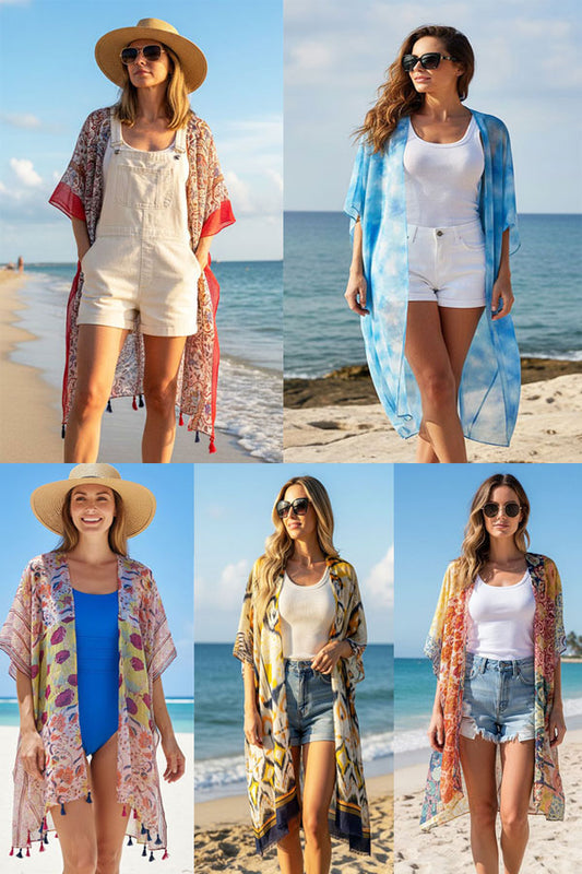 Summer beach vacation women's duster/kimonos mix 3pc-$12