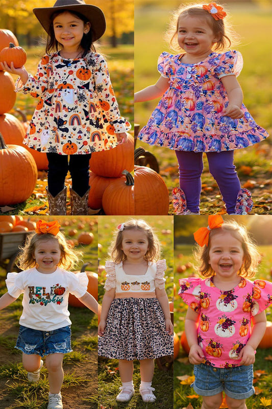 Halloween kid's set, dress, top, onesie clearance price mix style and sizes, 10pcs $59.9, NO return