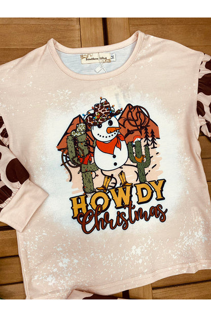 "HOWDY Christmas" cactus top bottom 2pc sets XCH0018-7H