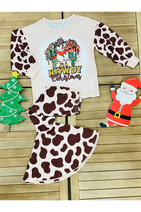 "HOWDY Christmas" cactus top bottom 2pc sets XCH0018-7H
