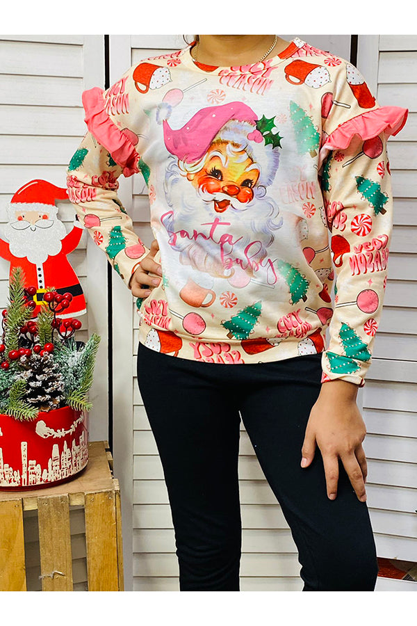 Kids "Santa baby" christmas tree print sweatshirt XCH0011-4H