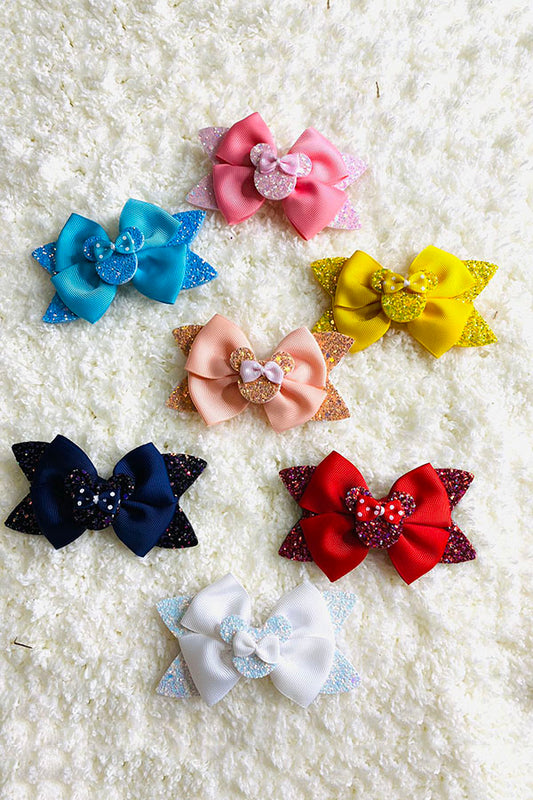 4.5Inch Minnie sequin & ribbon girls hairbow 6pcs-10usd