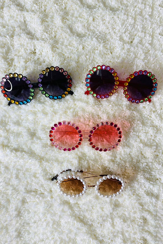 Cute rhinestone kids sunglasses mix color and pattern 4pcs/$10