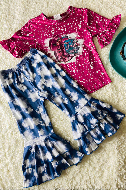 Western boots WALK BY FAITH NOT BY SIGHT girls boutique sets 12176MZ