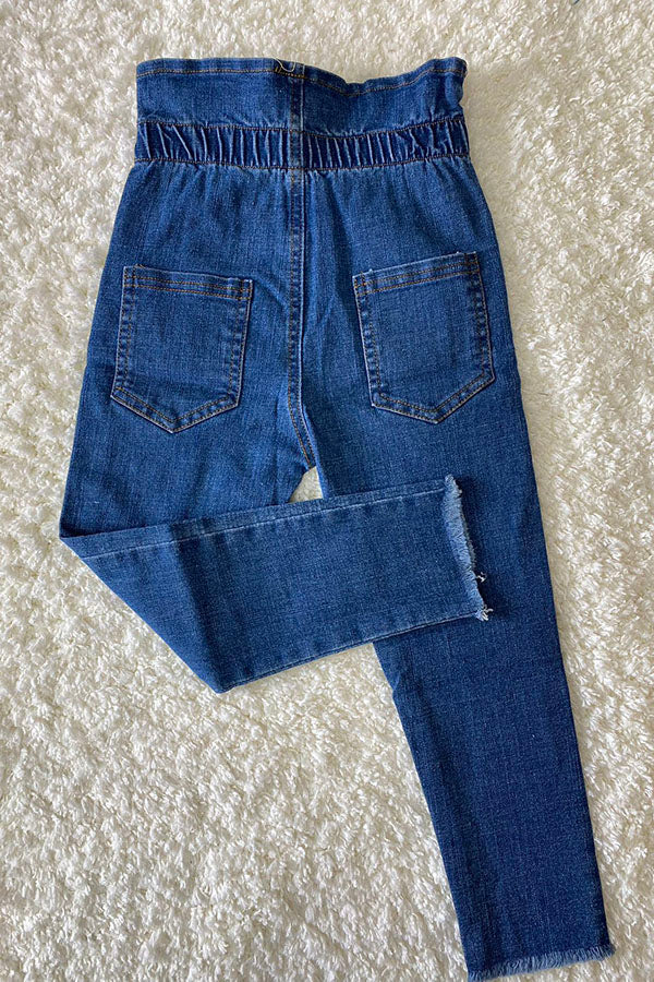 Western blue denim jeans skinny girls boutique pant 230115M