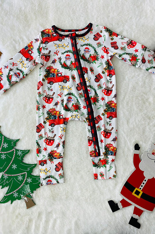 XCH05001 Christmas long sleeve one piece baby onesie