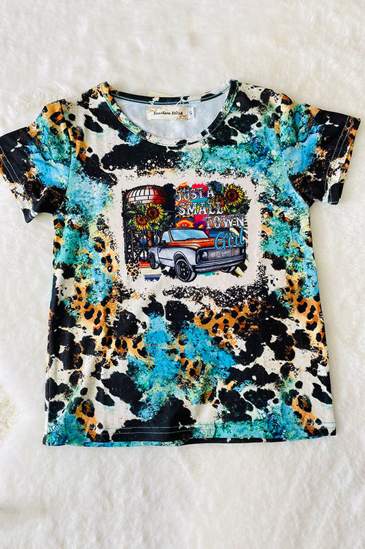 Western JUST A Small town girl printed short sleeve girl t-shirt XCH0722-3H
