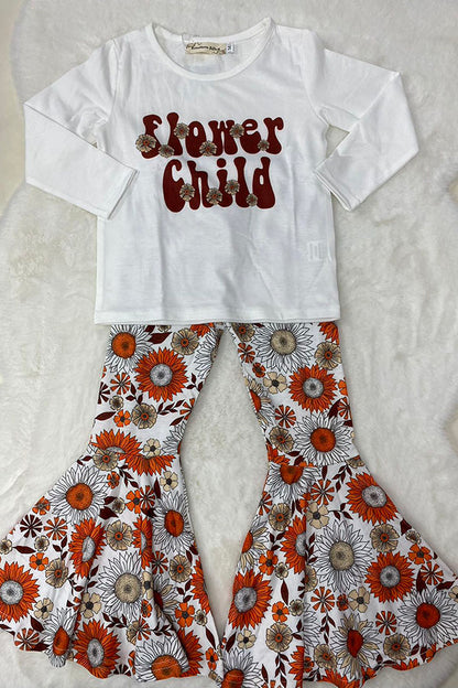 "FLOWER CHILD" floral 2pc set XCH0015-22H