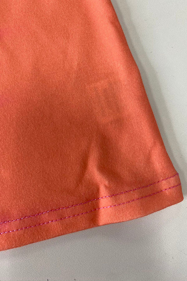 XCH0018-22H Hot Pink & Orange printed top & leopard & hearts pant girls sets