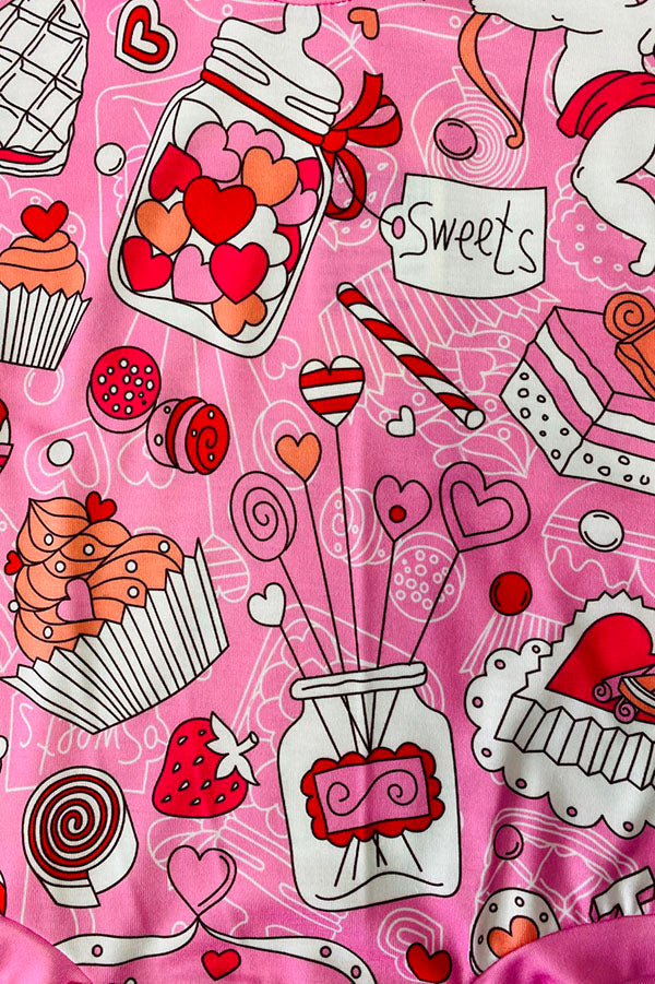 XCH05011 LOVE & sweet valentine's baby girls onesies