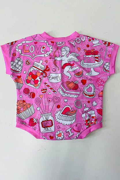 XCH05011 LOVE & sweet valentine's baby girls onesies