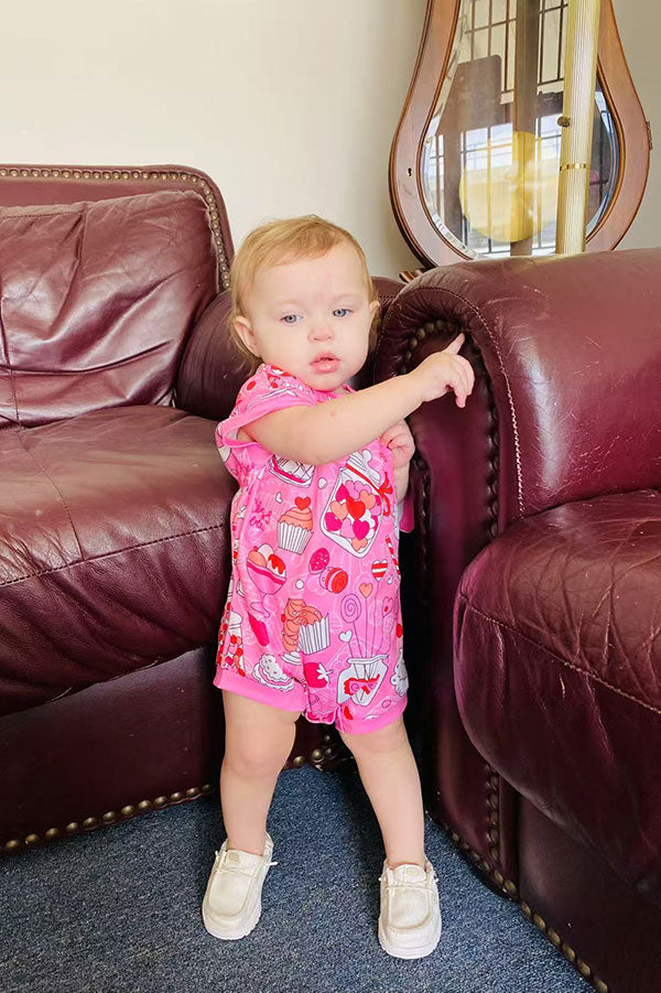 Valenine's oversize LOVE & sweet baby girls onesies XCH05011