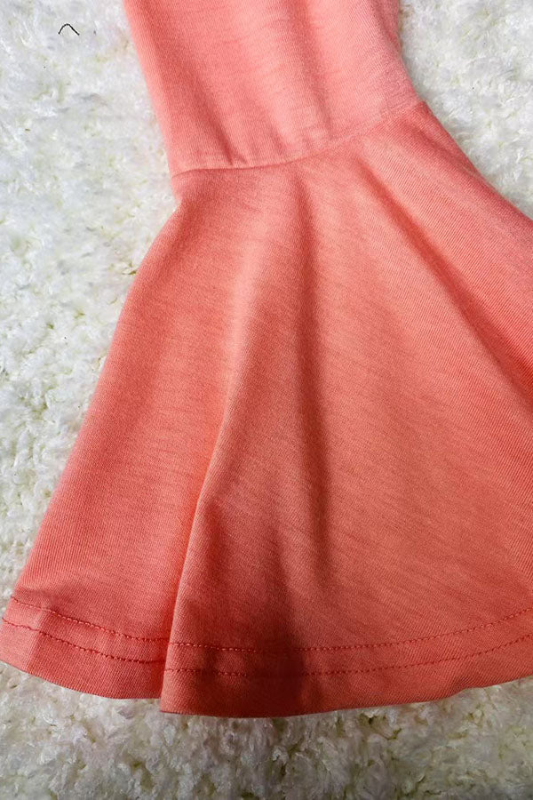 XCH0021-1 HAPPY EASTER bus print top bell bottom 2pc girls sets