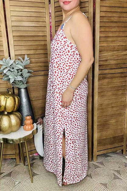 White leopard & multi color Aztec printed dress GJQ13367