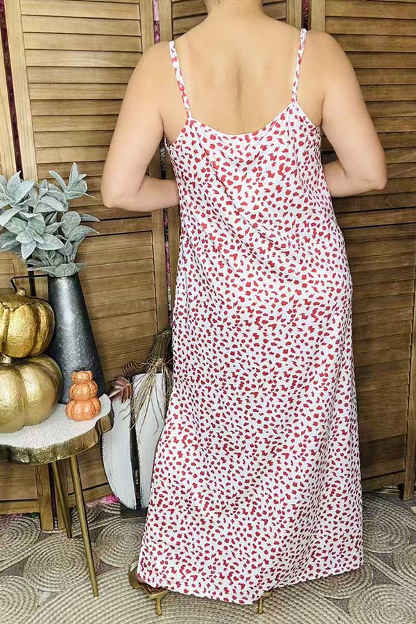 White leopard & multi color Aztec printed dress GJQ13367