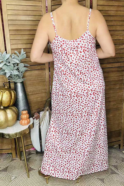 White leopard & multi color Aztec printed dress GJQ13367