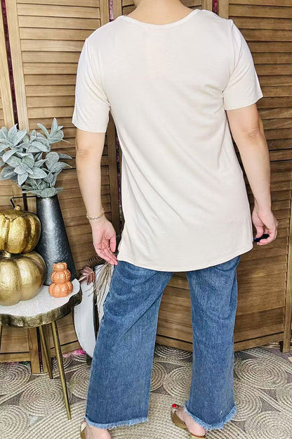 "Hey Good Lookin" printed simple short sleeve women t-shirt HX5115