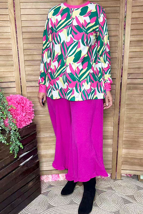 Spring Bombshell Blooms Green Long Sleeve Women Shirt XCH16504