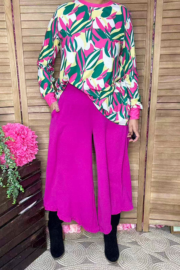Spring Bombshell Blooms Green Long Sleeve Women Shirt XCH16504