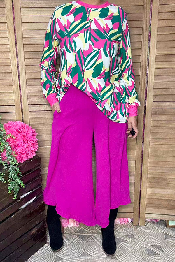 Spring Bombshell Blooms Green Long Sleeve Women Shirt XCH16504