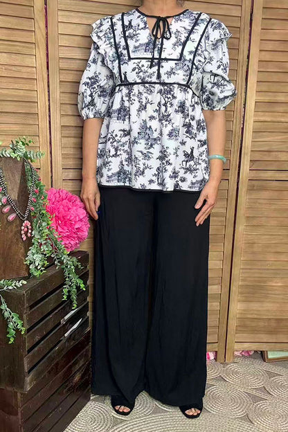 Western Women clothes Suppliers Baby doll short sleeves ladies top GJQ16135