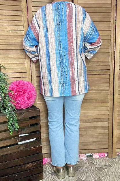 Women's boutique clothing vendors drop shoulder 3/4 sleeve women tunic XCH15692
