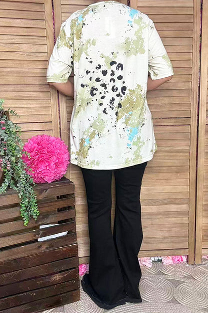 DLH14755 GRACE printed short sleeve women top