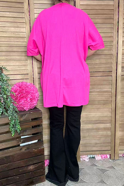 Glitter boots printed pink short sleeve women top DLH14240