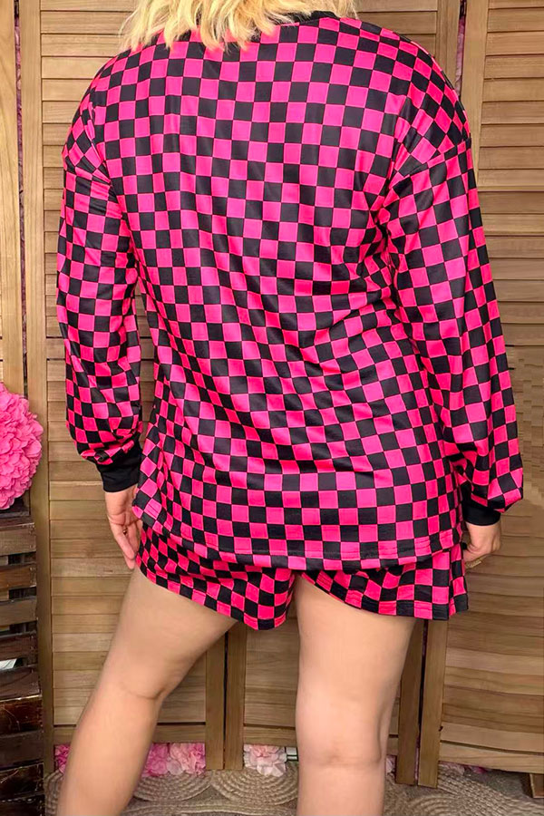 Southern Stitch Mom and me checkered 2pcs women's sets XCH17050