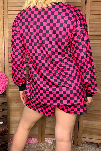 Southern Stitch Mom and me checkered 2pcs women's sets XCH17050