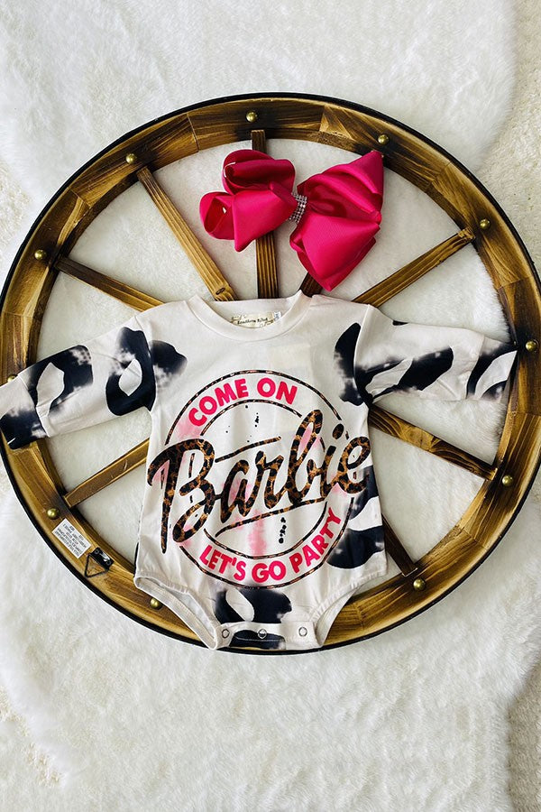 COME ON Barbie LET'S GO PARTY  baby onesie XCH0014-5H