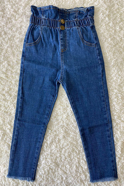 Western blue denim jeans skinny girls boutique pant 230115M