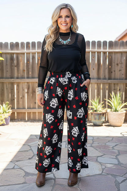 Western rodeo wide leg women boutiuqe pant Southern Stitch XCH17189