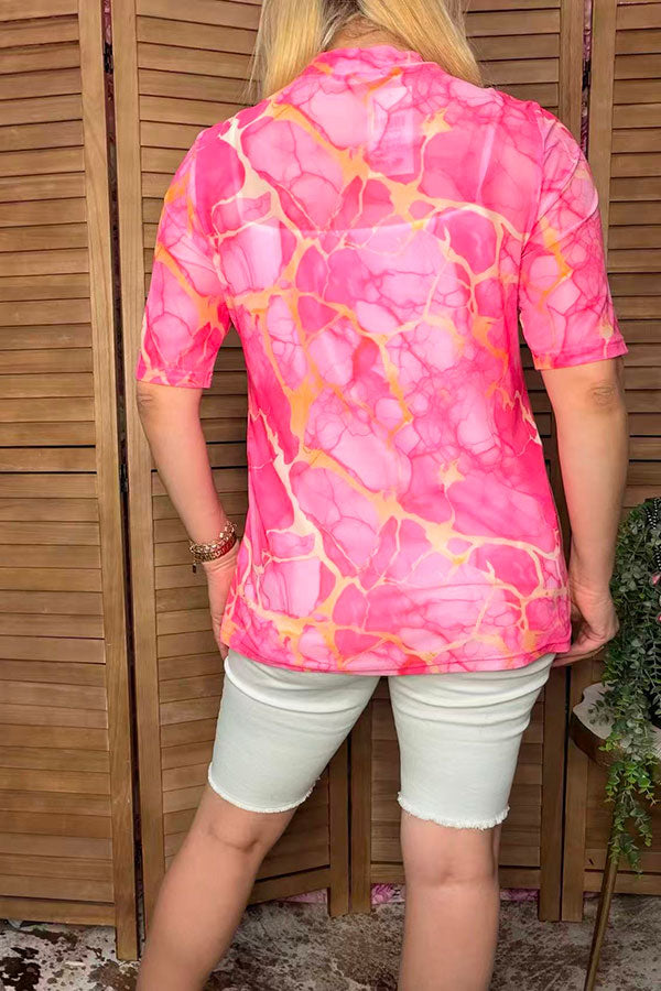 Luxury western pink sheer women boutique top Southern Stitch XCH17191
