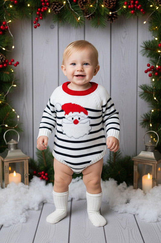 Knitted sweater christmas santa infant baby boutique onesies 250706M