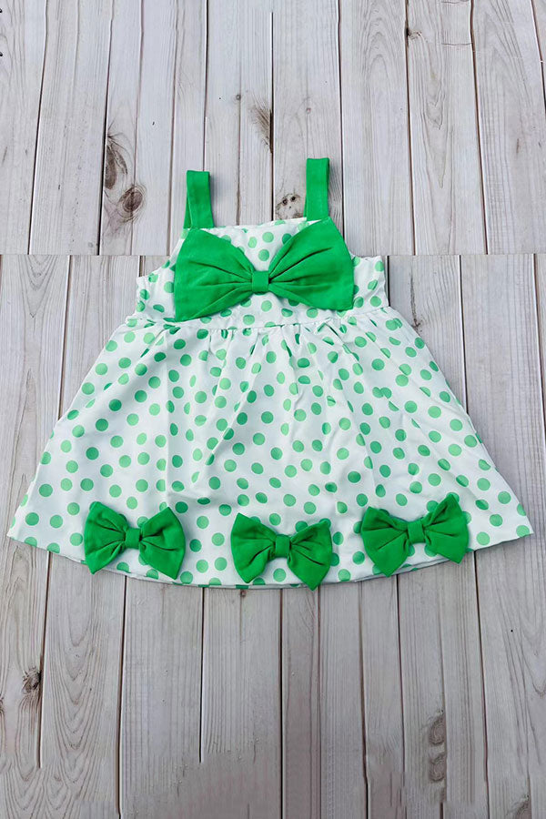 St. Patrick's day dots infant baby girls dress 251257M