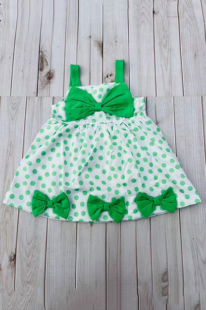 St. Patrick's day dots infant baby girls dress 251257M