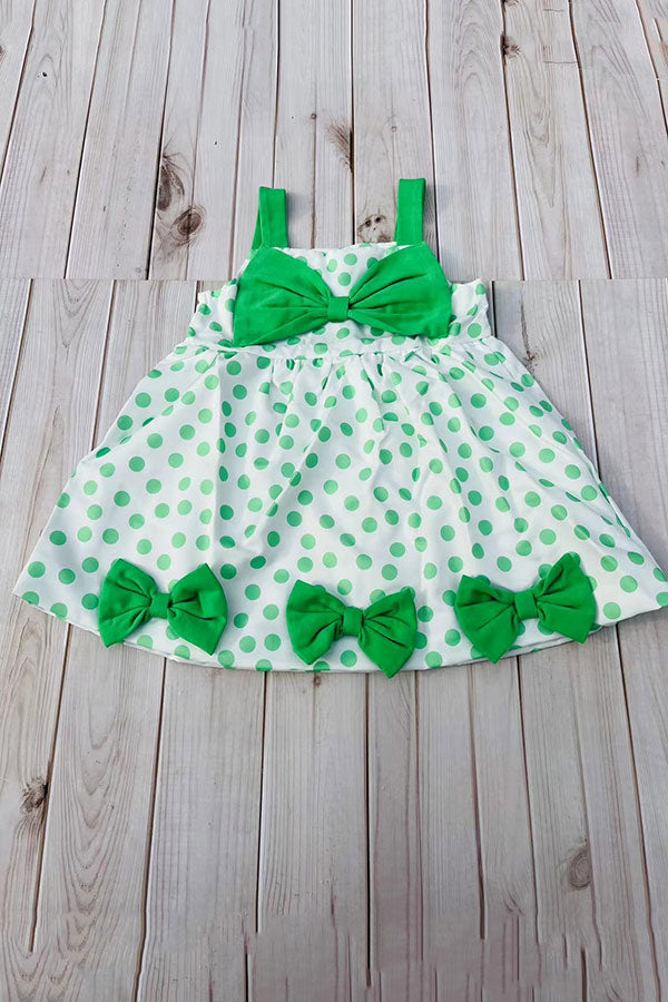 St. Patrick's day dots infant baby girls dress 251257M