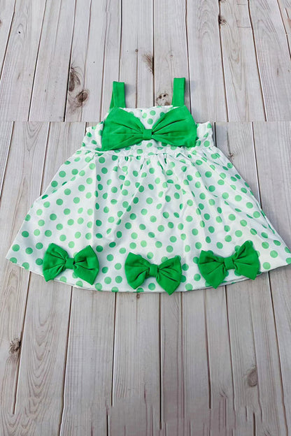 St. Patrick's day dots infant baby girls dress 251257M
