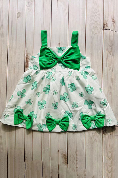 St. Patrick's day four-leaf clover infant baby girls dress 251259M