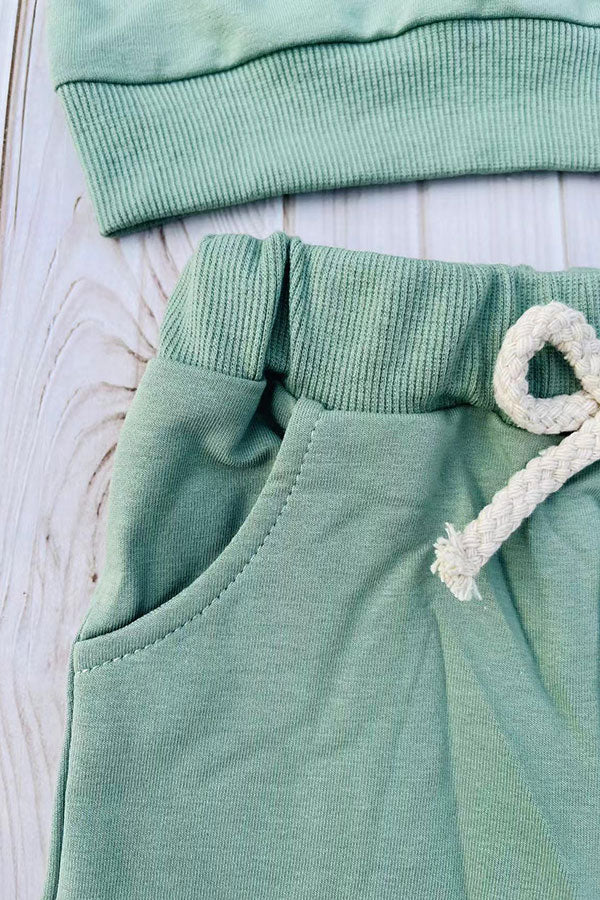 Green bunny long sleeve top & pant unisex outfit 251266M