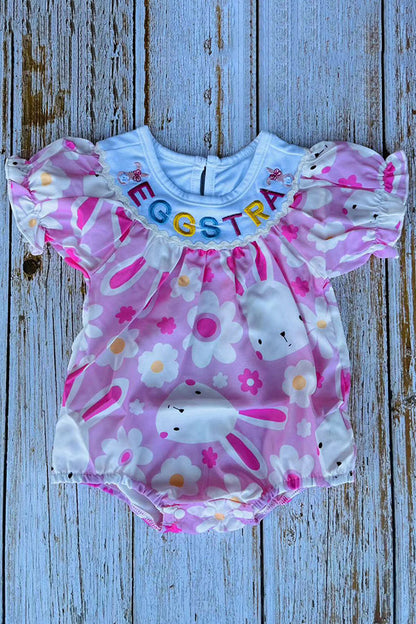 EGG START & bunny embroidery easter baby onesies 251270M