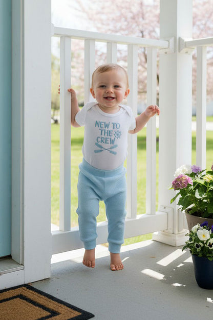 NEW TO THE CREW embroidery romper & pant & hat 3pc baby sets 2601010M