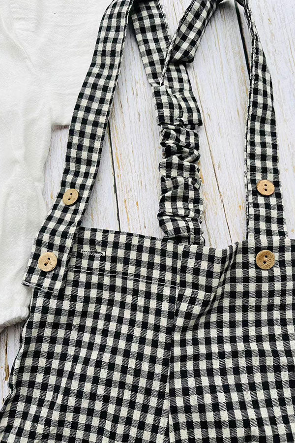 Soft gauze white short sleeve onesie & suspender shorts & bow tie boy's set 2601012M