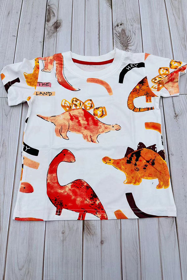 Dinosaur printed short sleeve boy's t-shirt 2601032M