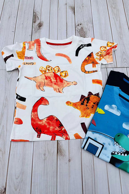 Dinosaur printed short sleeve boy's t-shirt 2601032M
