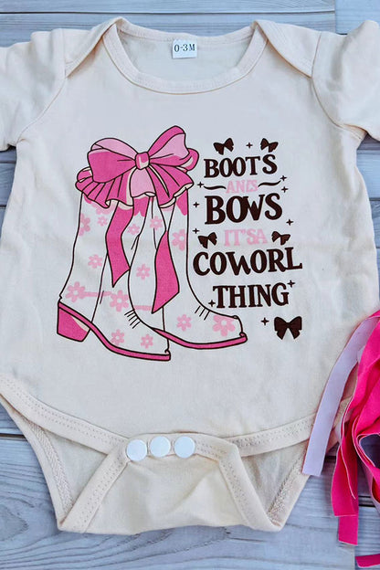 Western cowgirl romper & fringe bloomer baby boutique sets 2601090M